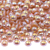 Light Coffee AB Resin Flat Back Pearls Multi Sizes WholesaleRhinestone